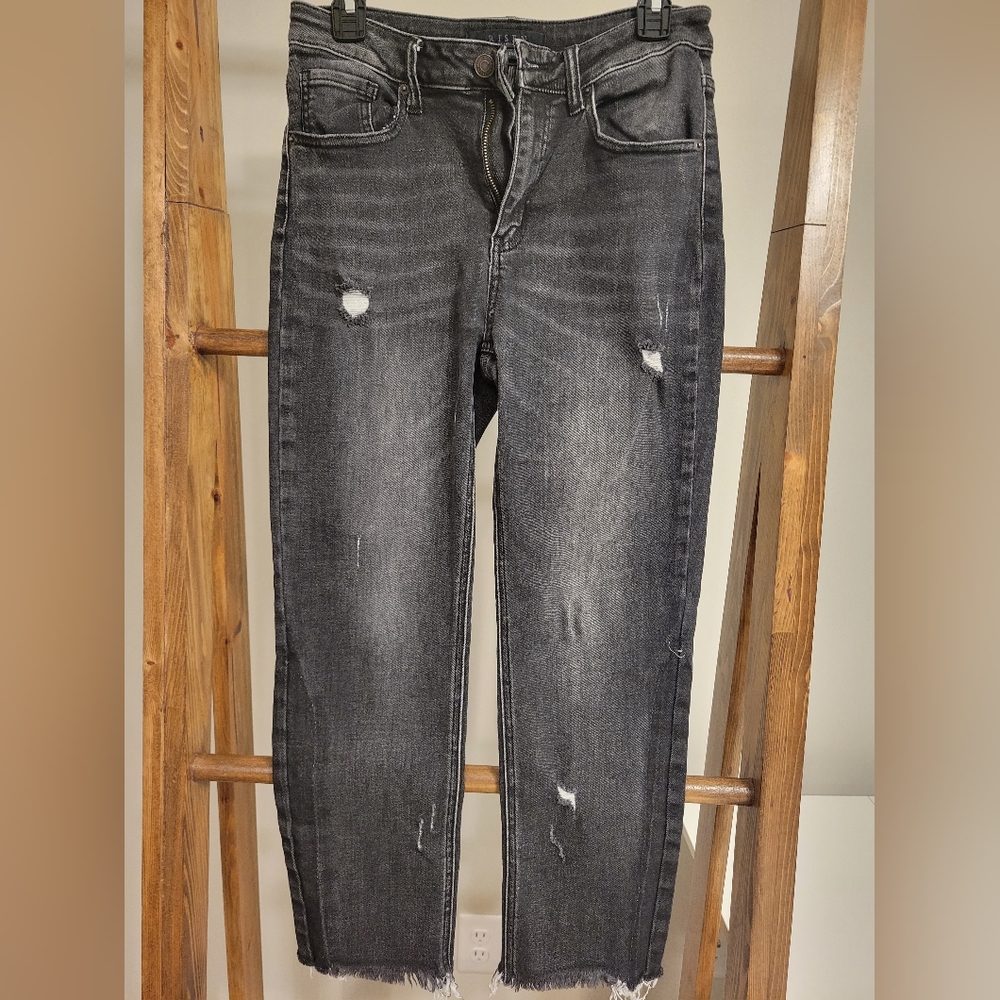 Rizen Washed Black Denim Jeans